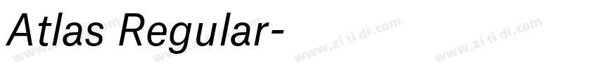 Atlas Regular字体转换